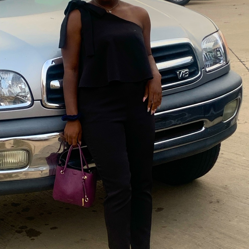 Black One Shoulder Jumpsuit